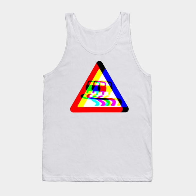 Psychedelic Slippery When Wet Tank Top by TJWDraws